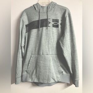 Under Armour Men’s Pullover Hoodie, “Coldgear”, Size Medium, Gray/Black